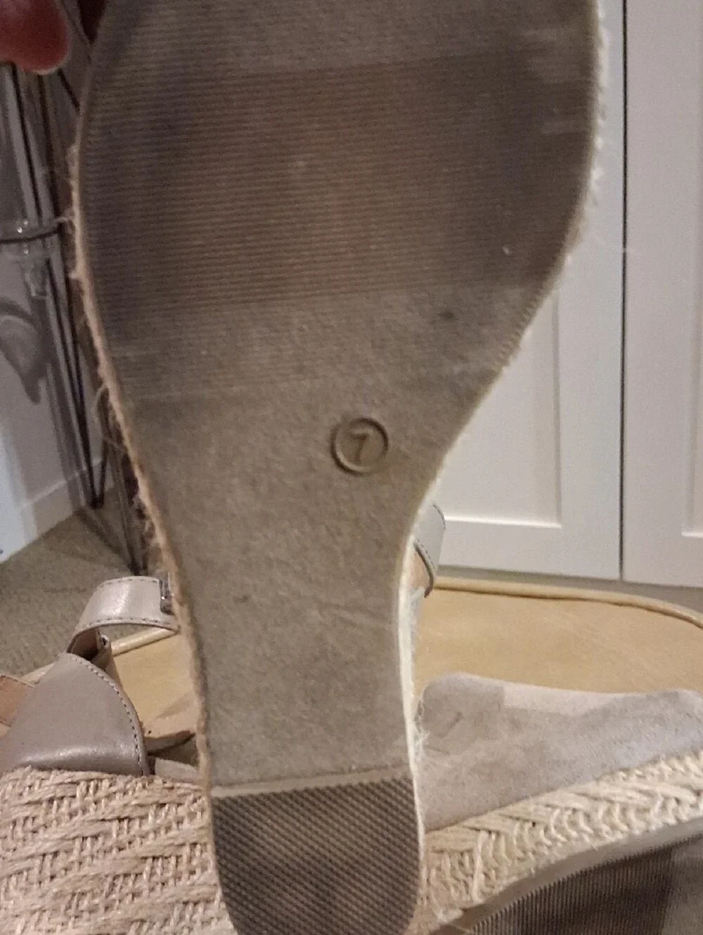 Big Buddha Taupe Suede Espadrille Wedge Sandals